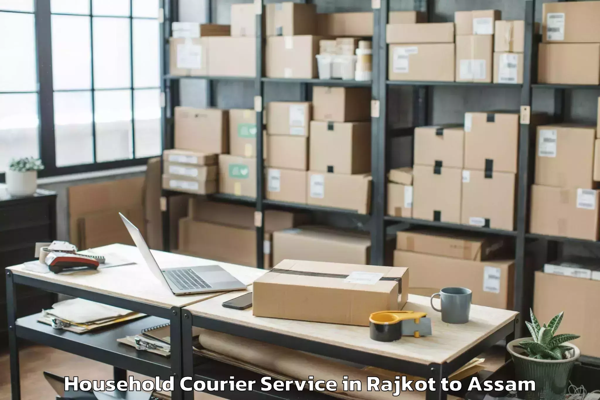 Easy Rajkot to Hatsingimari Household Courier Booking